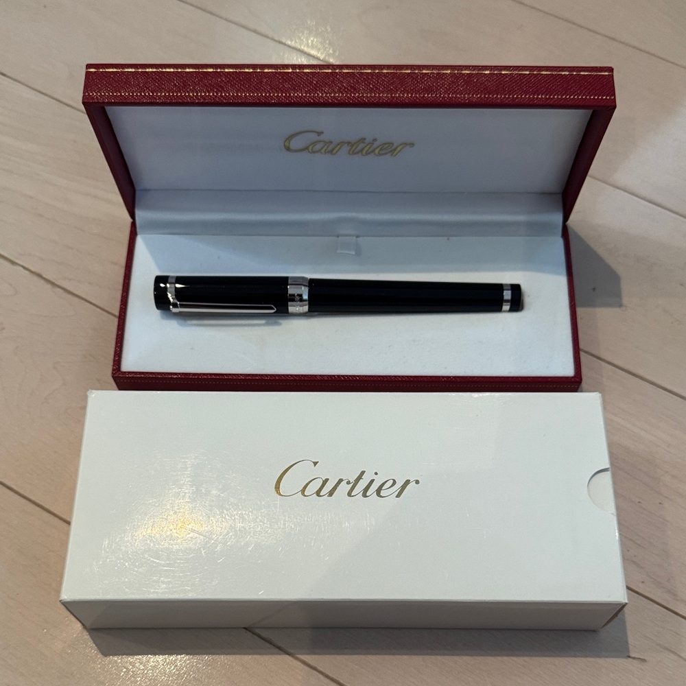 Cartier Black and Silver Luxury Pen NEW